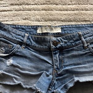 Abercrombie & Fitch Light Blue Ripped Denim Cutoff Shorts
